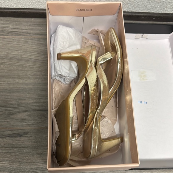 BCBGeneration Tabina Snakeskin-Embossed Faux Leather Sandals - Picture 2 of 6